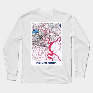 Ho Chi Minh - Vietnam MilkTea City Map Long Sleeve T-Shirt